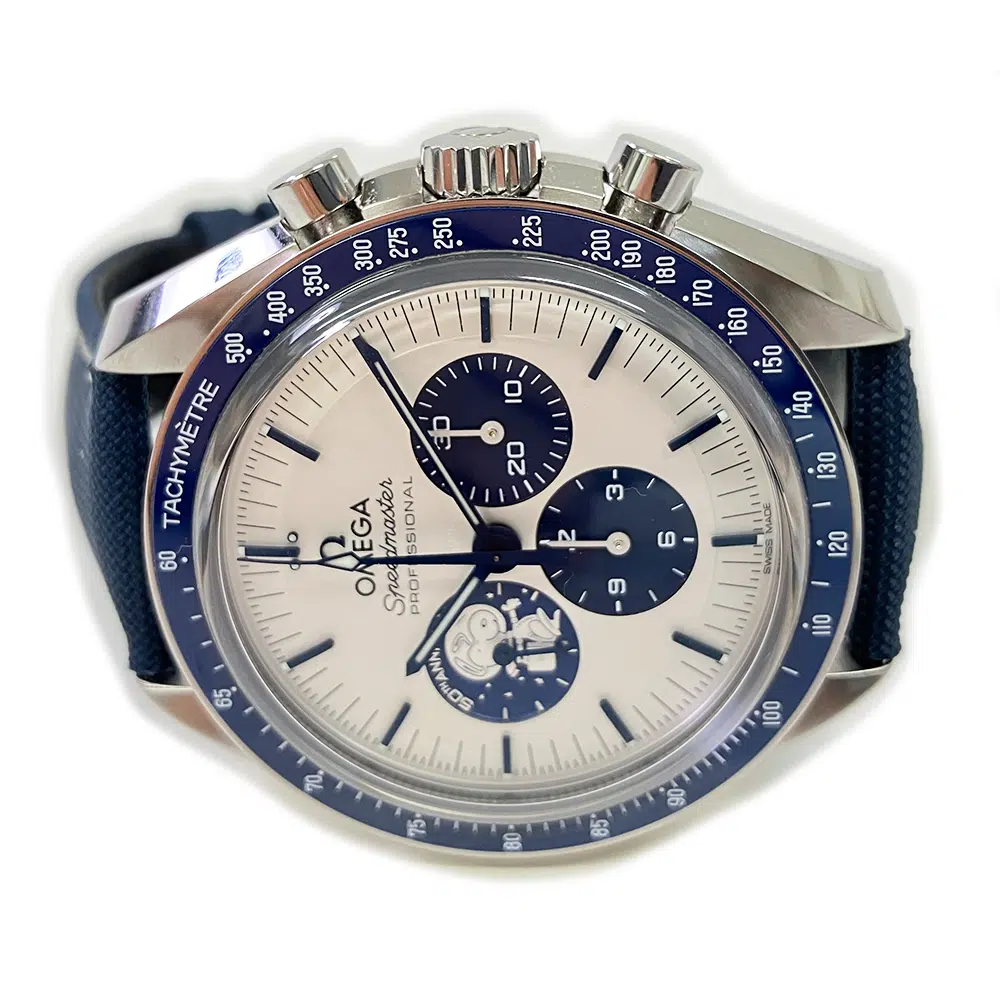Omega Speedmaster Chronograph 310.32.42.50.02.001 Stainless Steel With Blue Fabric Watch Silver Dial 2023 – image 3