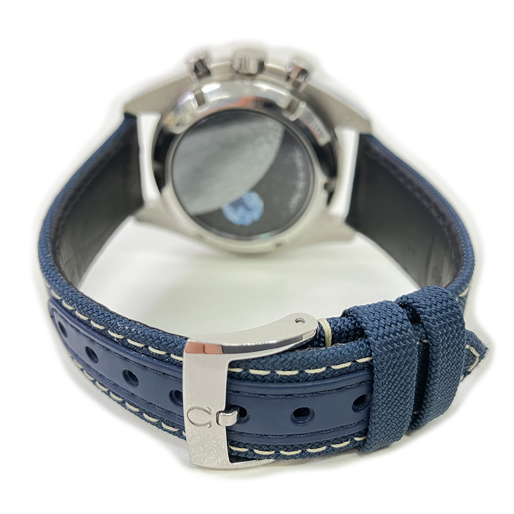 Omega Speedmaster Chronograph 310.32.42.50.02.001 Stainless Steel With Blue Fabric Watch Silver Dial 2023