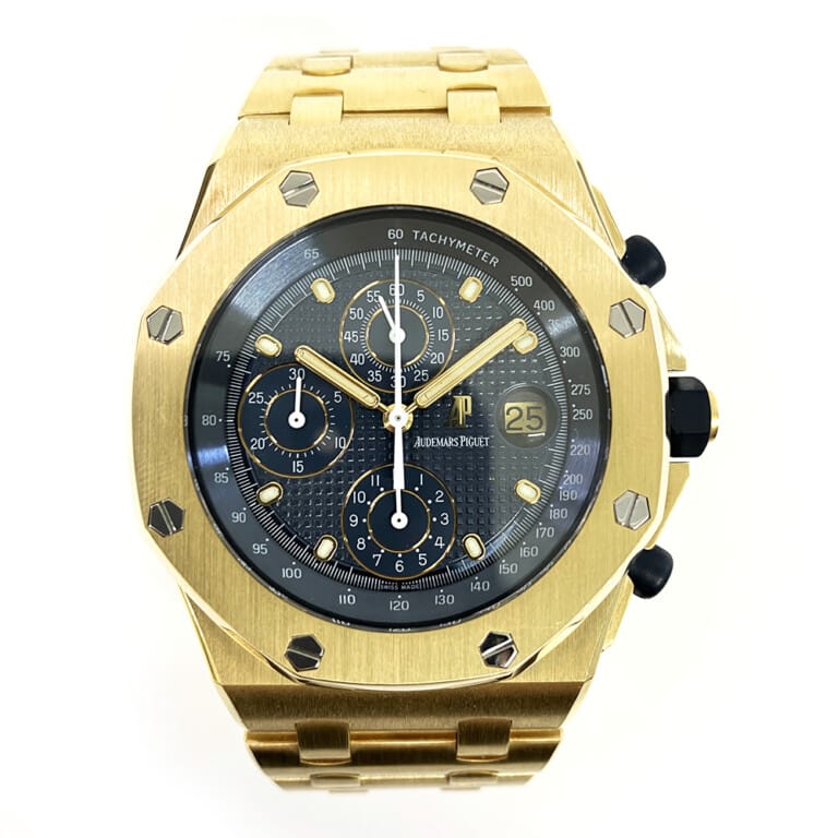 Audemars Piguet Royal Oak Offshore Chronograph 42mm 25721BA.OO.1000BA.02 Yellow Gold with Blue Dial Watch