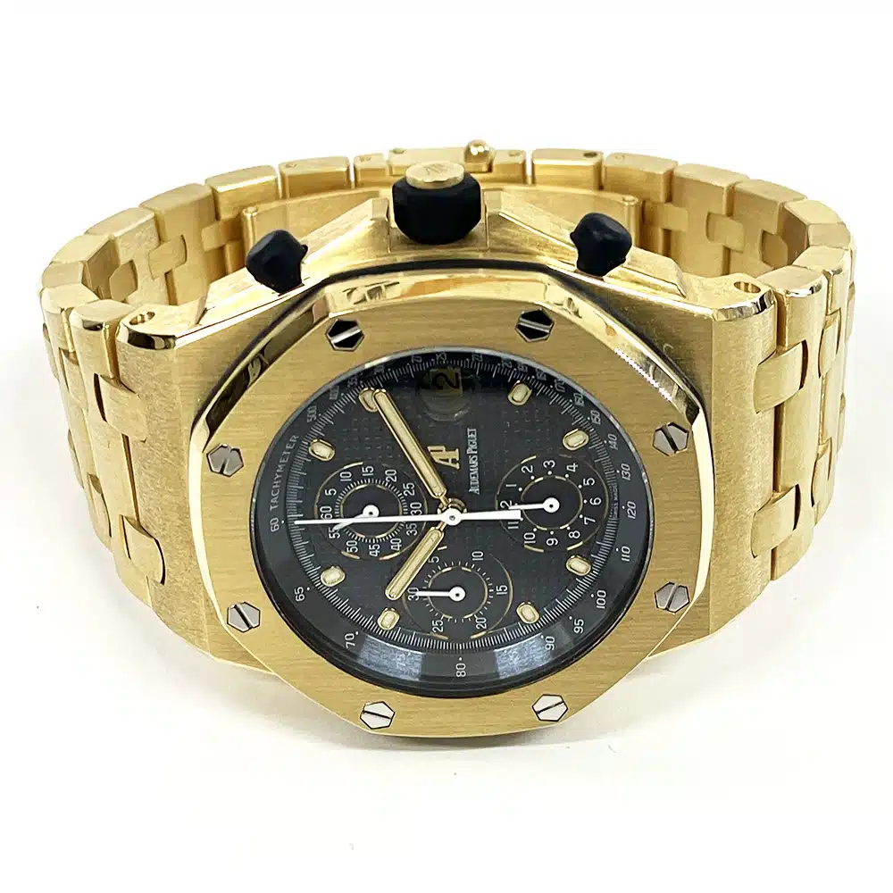 Audemars Piguet Royal Oak Offshore Chronograph 42mm 25721BA.OO.1000BA.02 Yellow Gold with Blue Dial Watch – image 5
