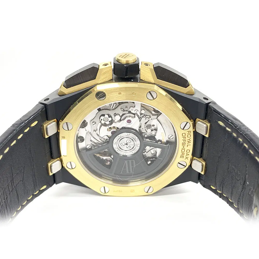 Audemars Piguet Royal Oak Offshore Chrono 26420CE.OO.A127CR.01 Black Ceramic & Yellow Gold With Black Leather Watch – image 4