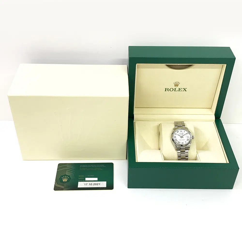 Rolex Datejust 31mm 278240 Oyster Stainless Steel Watch White Roman Dial 2021 – image 8