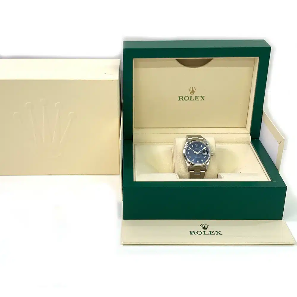 Rolex Oyster Perpetual Blue Dial 34mm 15200 Stainless Steel Watch – image 7