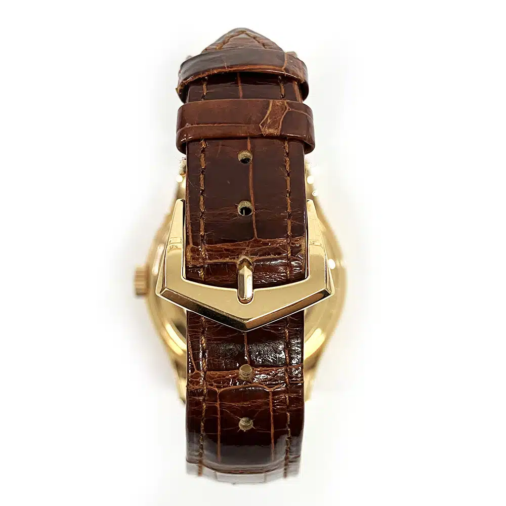 Patek Philippe Annual Calendar 5035R-001 Rose Gold With Brown Leather Watch Silver Dial 1997 – image 6