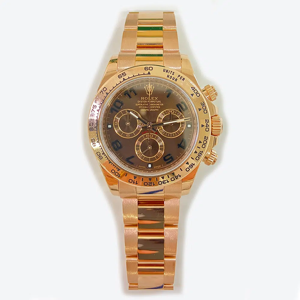 Rolex Daytona Chocolate Arabic Dial Oyster Bracelet 116505-0004 Rose Gold Watch 2018 – image 3