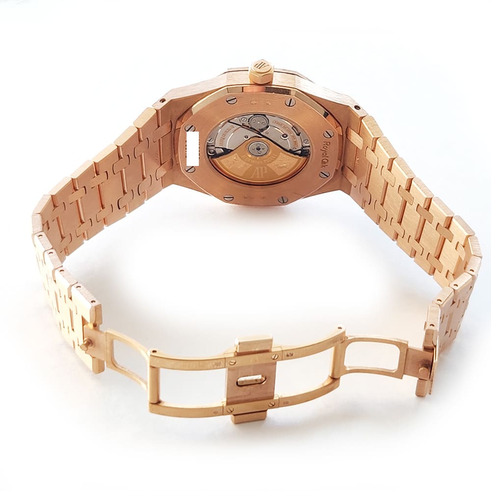 Audemars Piguet Royal Oak Selfwinding 15400OR.OO.1220OR.01 Rose Gold with Black Dial Watch 2016