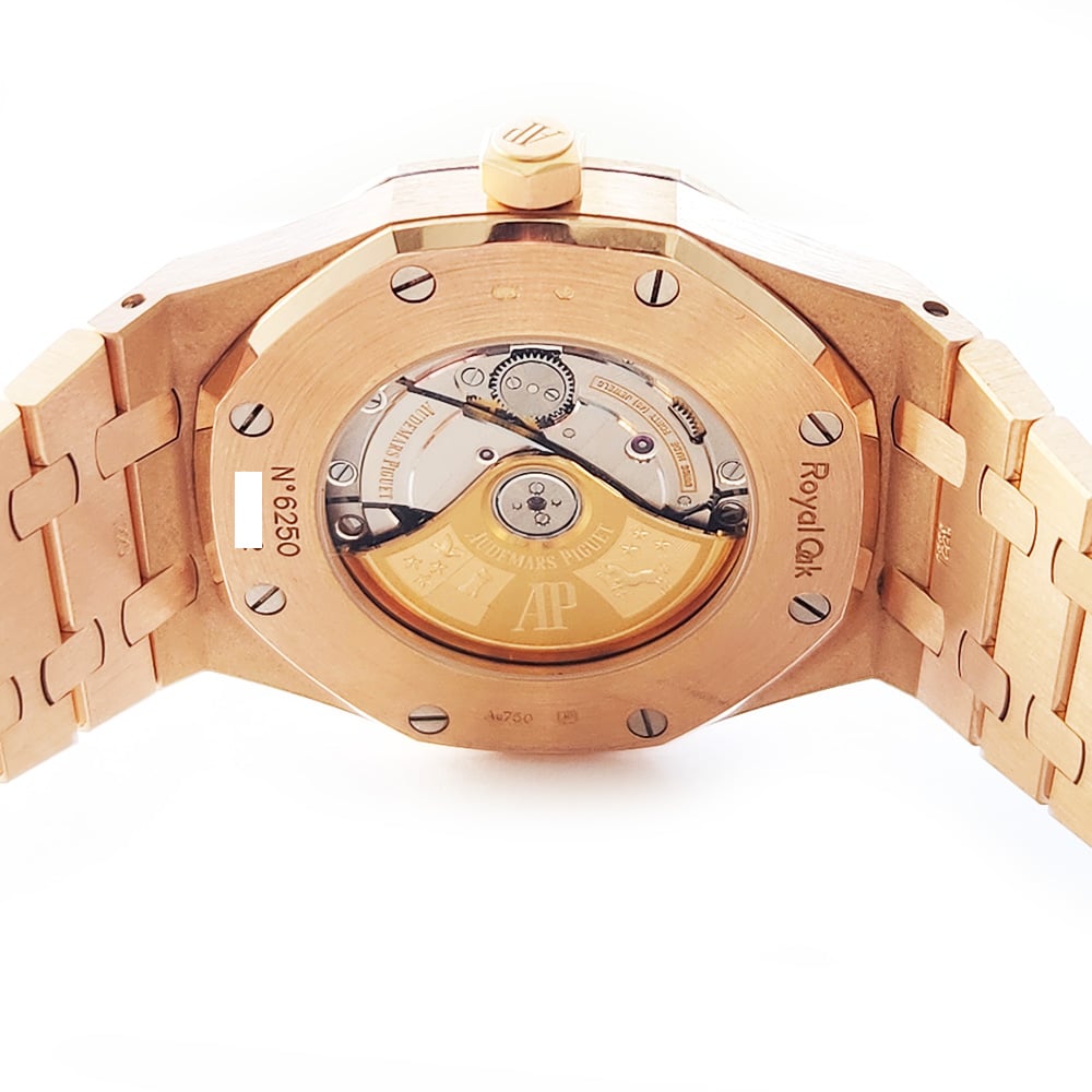 Audemars Piguet Royal Oak Selfwinding 15400OR.OO.1220OR.01 Rose Gold with Black Dial Watch 2016