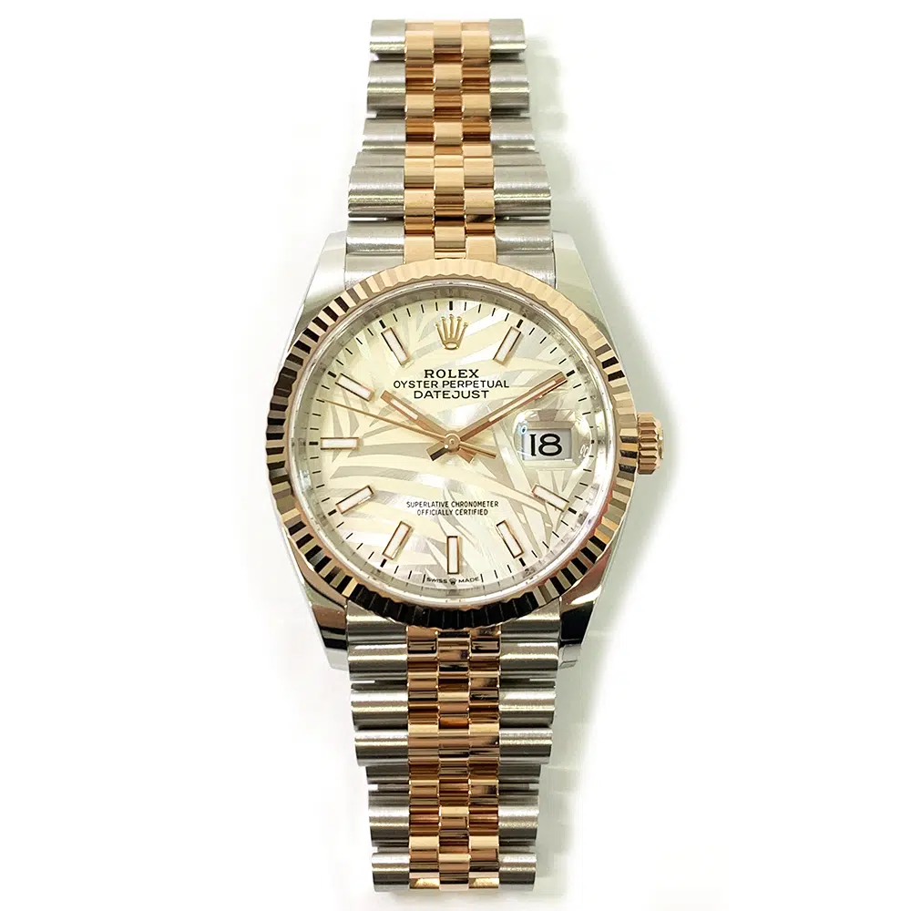 Rolex Datejust 36mm 126231-0031 Jubilee Stainless Steel & Rose Gold Silver Palm Index Dial 2024 – image 3