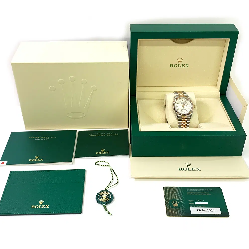 Rolex Datejust 36mm 126231-0031 Jubilee Stainless Steel & Rose Gold Silver Palm Index Dial 2024 – image 8