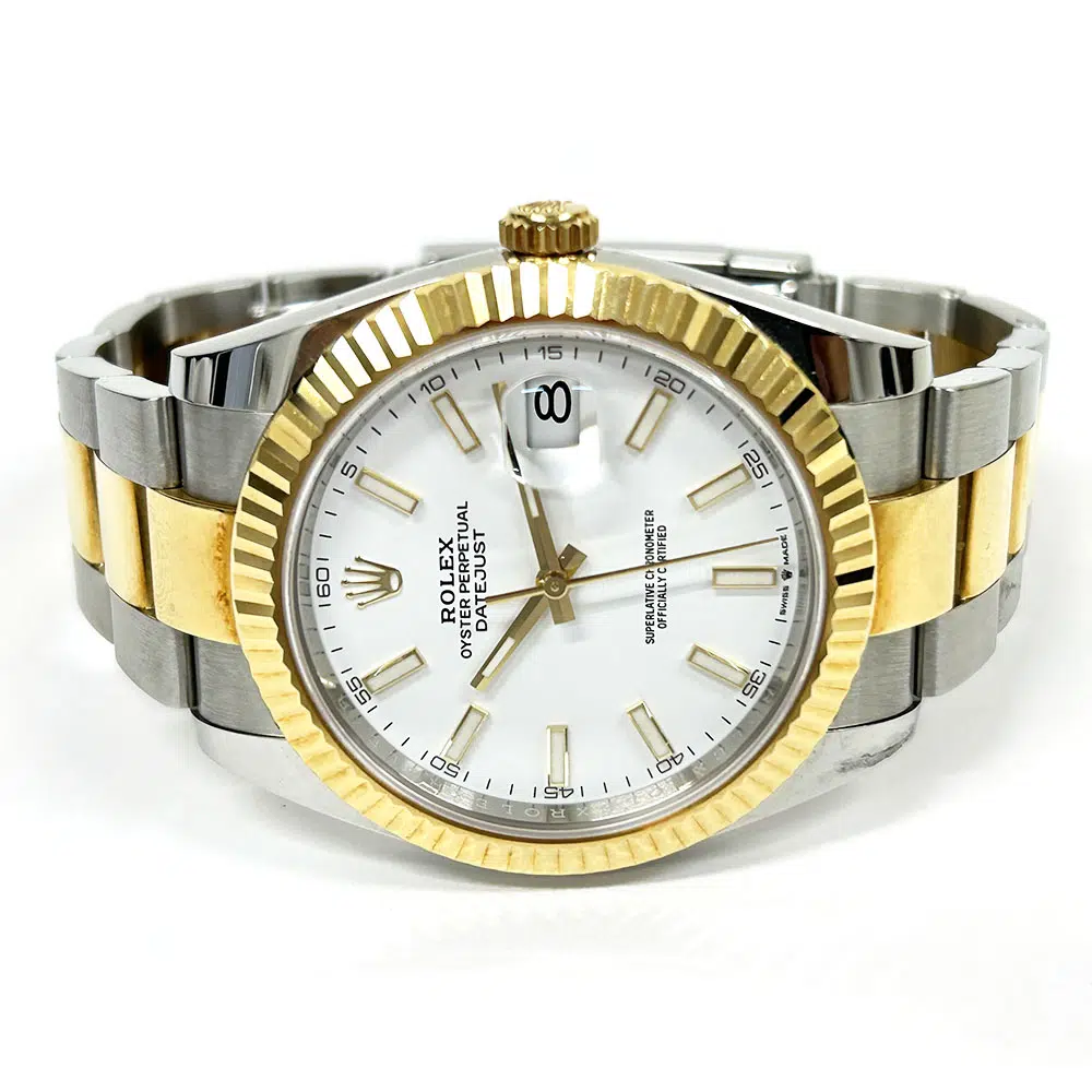 Rolex Datejust White Dial 41mm 126333 Gold/Steel Watch 2021 – image 3