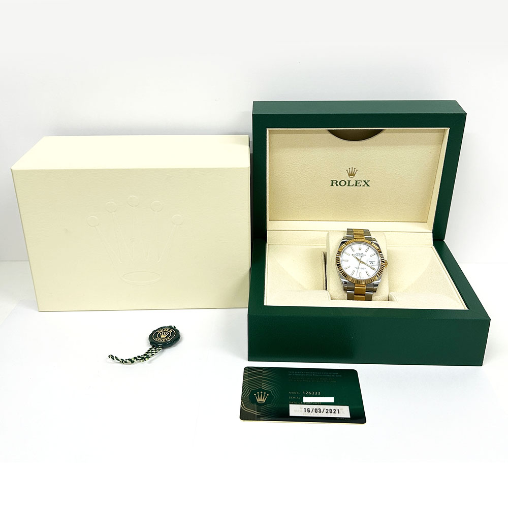 Rolex Datejust White Dial 41mm 126333 Gold/Steel Watch 2021