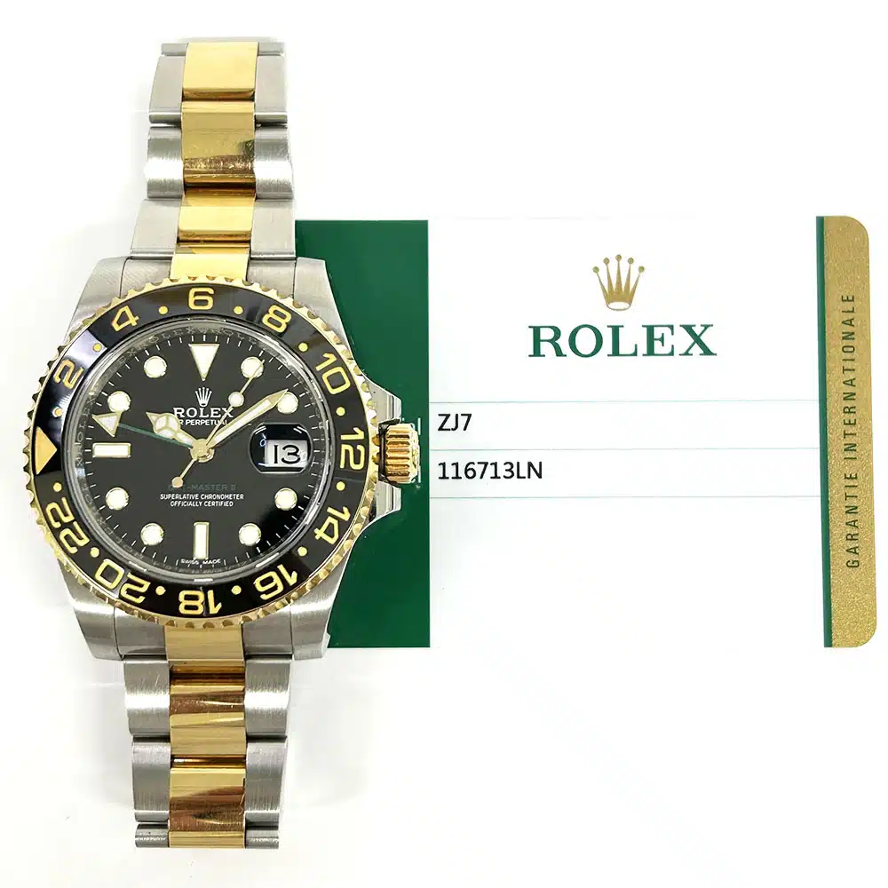 Rolex GMT-Master II 40mm 116713LN Oyster Stainless Steel & Yellow Gold Watch Black Dial 2014 – image 2