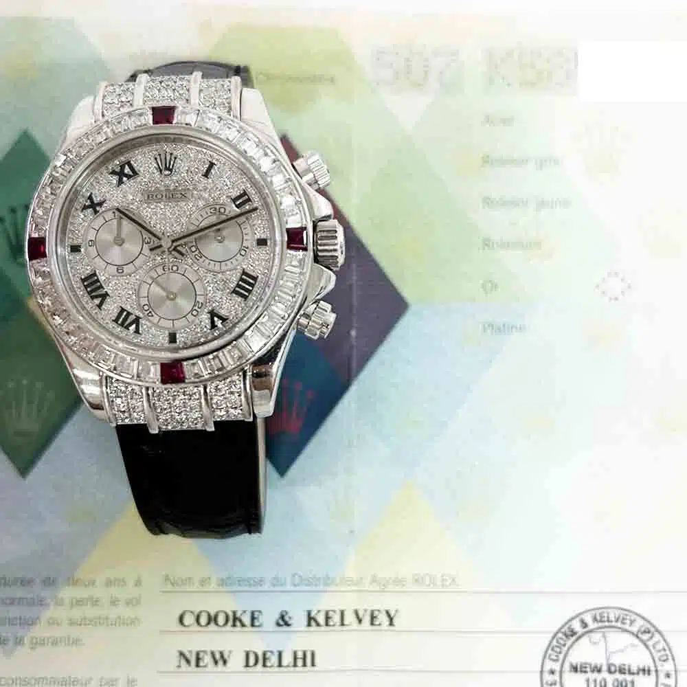 Rolex Daytona 116599 40mm White Gold with Pave Diamond Dial Watch – image 2