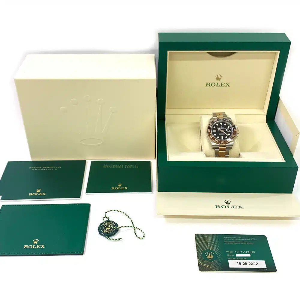 Rolex GMT-Master II  "Root Beer" Oyster 126711CHNR Stainless Steel & Rose Gold Watch Black Dial MINT 2022 – image 8