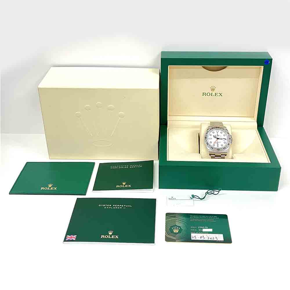 Rolex Explorer II White Dial 226570 42mm Oyster Stainless Steel Watch 2023