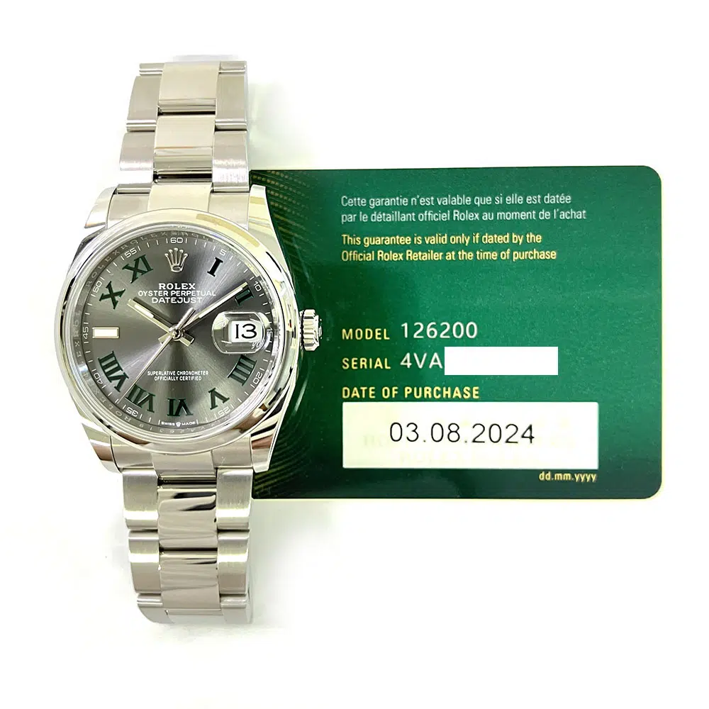 Rolex Datejust 36mm 126200-0018 Oyster Stainless Steel Watch Wimbledon Grey Roman Dial 2024 – image 2