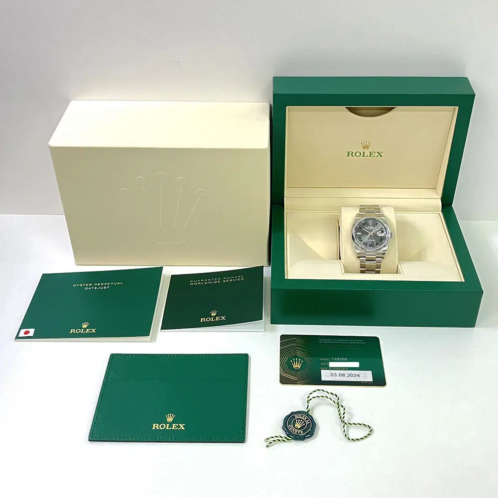 Rolex Datejust 36mm 126200-0018 Oyster Stainless Steel Watch Wimbledon Grey Roman Dial 2024 – image 8