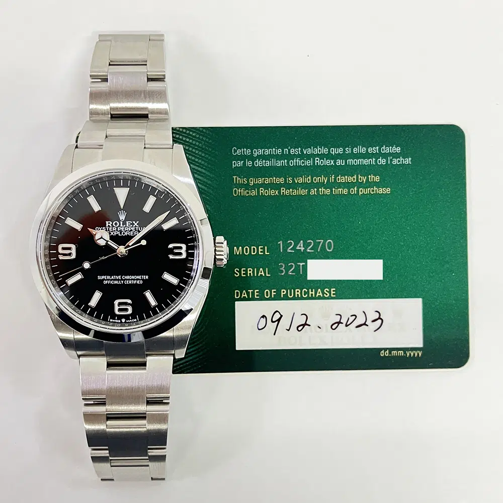 Rolex Explorer 36mm 124270 Stainless Steel Watch Black Arabic & Index Dial 2023 – image 2