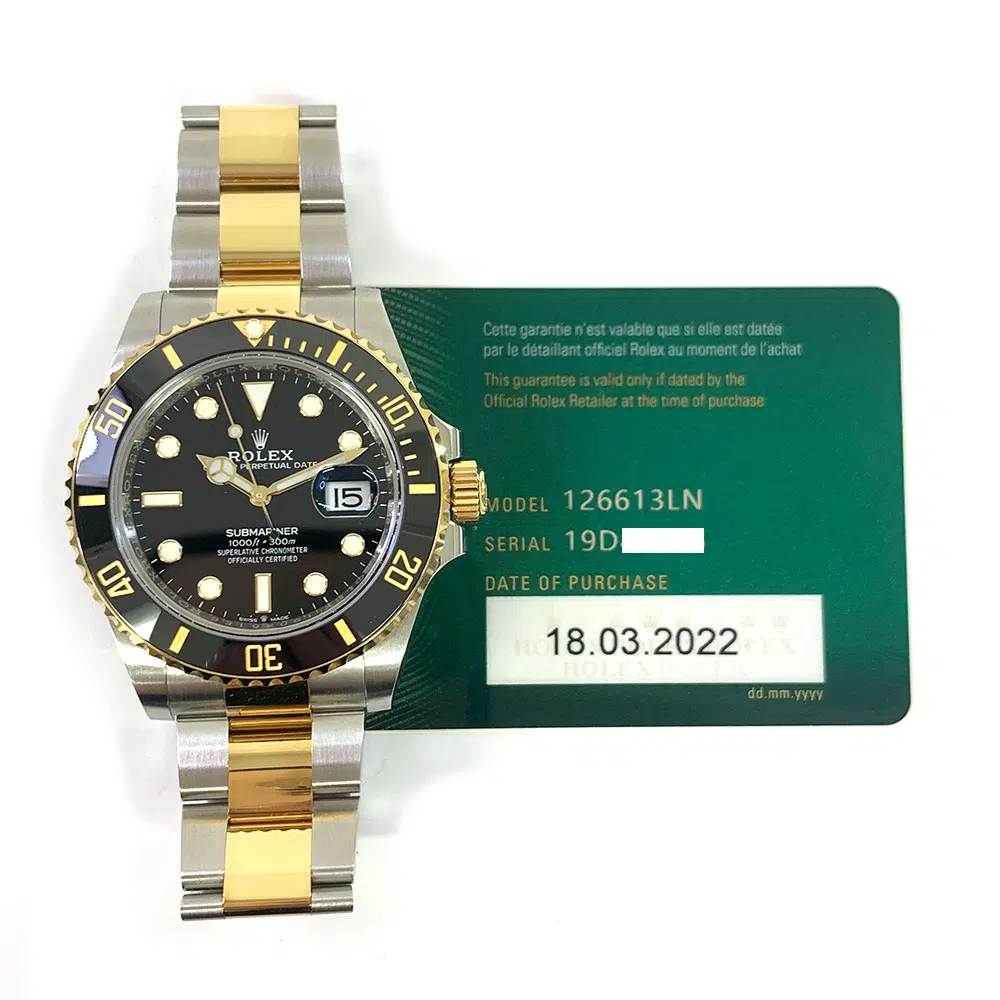 Rolex Black Dial Submariner Date 126613LN  Ceramic Bezel Yellow Gold /Stainless Steel Watch 2022 – image 3