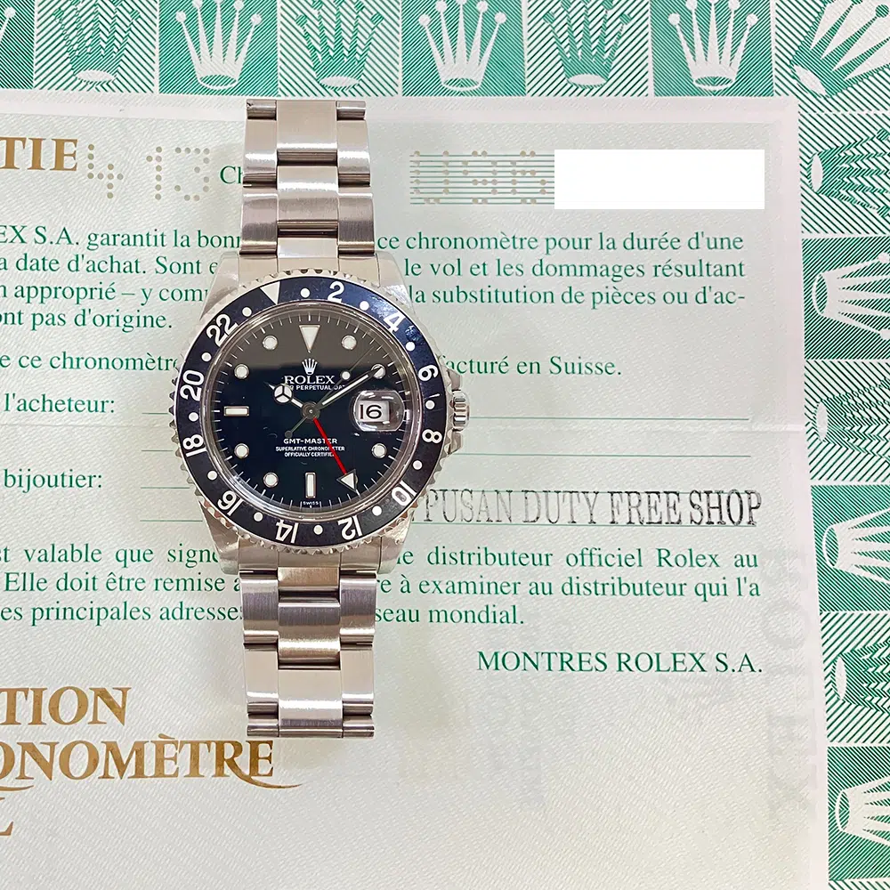 Rolex GMT Master 40mm 16700 Oyster Stainless Steel Watch Black Dial – image 2