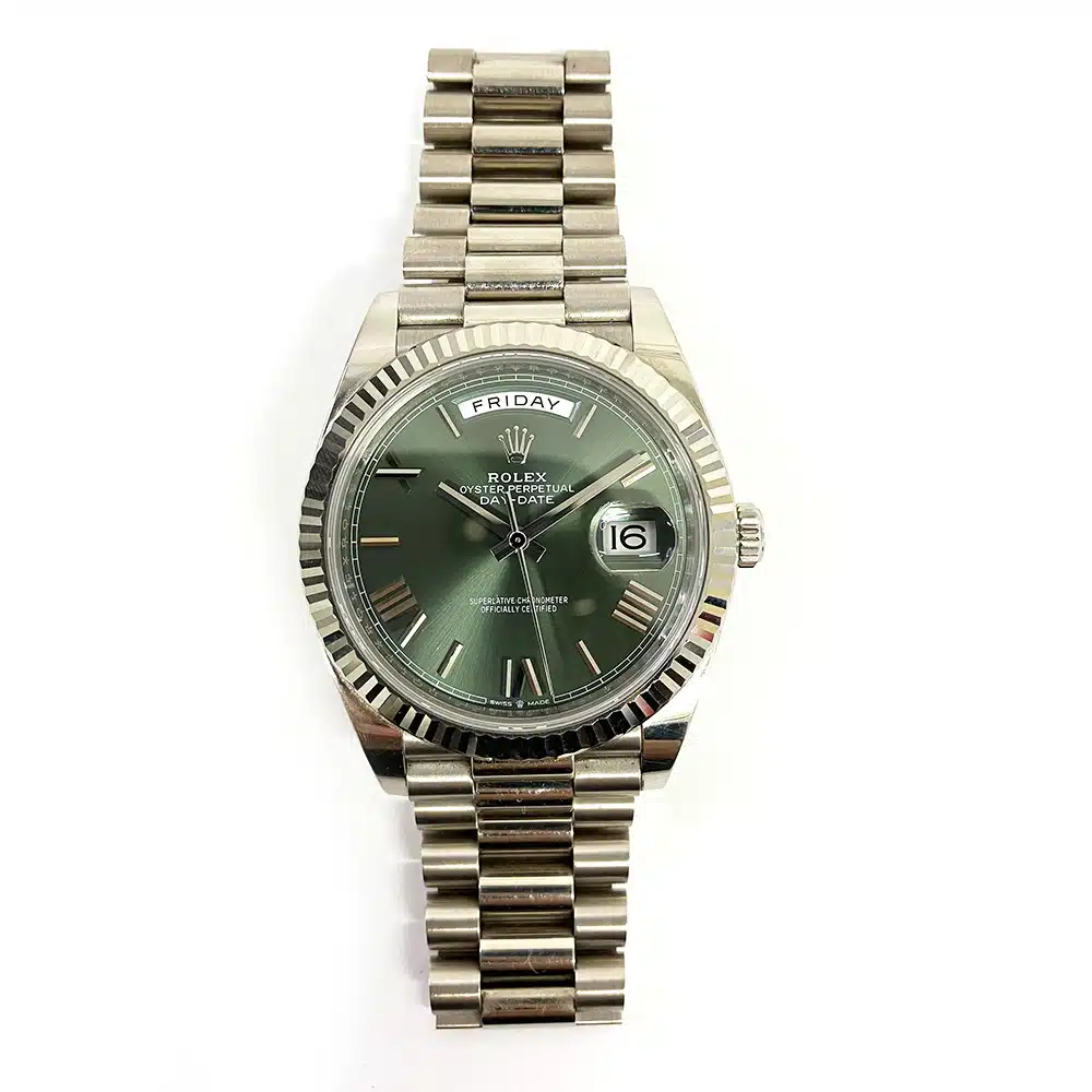 Rolex Day-Date 40 President 228239 White Gold with Green Dial  Watch 2019 – image 3