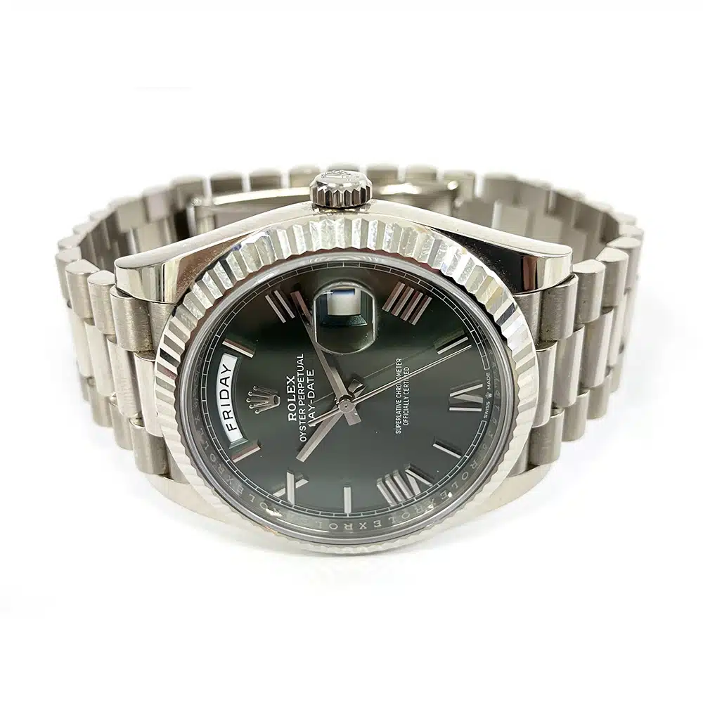 Rolex Day-Date 40 President 228239 White Gold with Green Dial  Watch 2019 – image 4