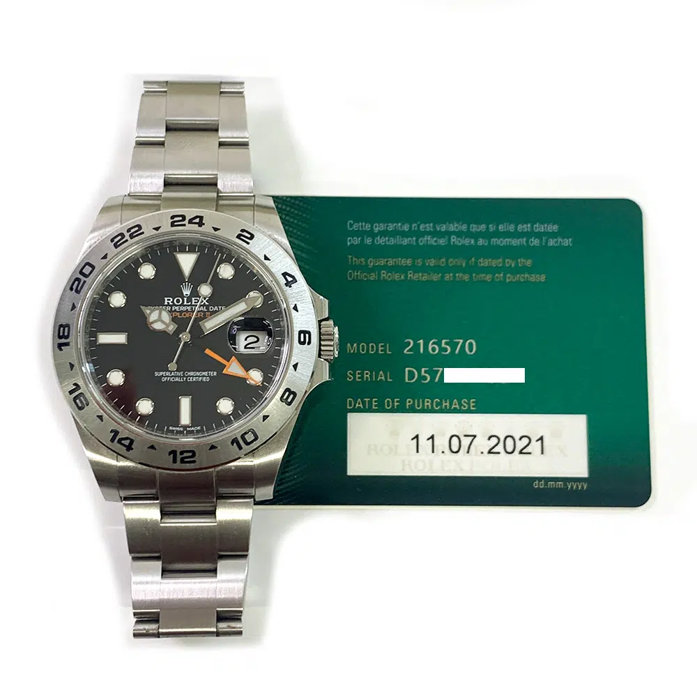 Rolex Explorer II 42mm Oyster Black Dial 216570 Stainless Steel Watch 2021 – image 3