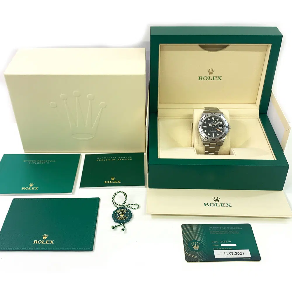 Rolex Explorer II 42mm Oyster Black Dial 216570 Stainless Steel Watch 2021 – image 8