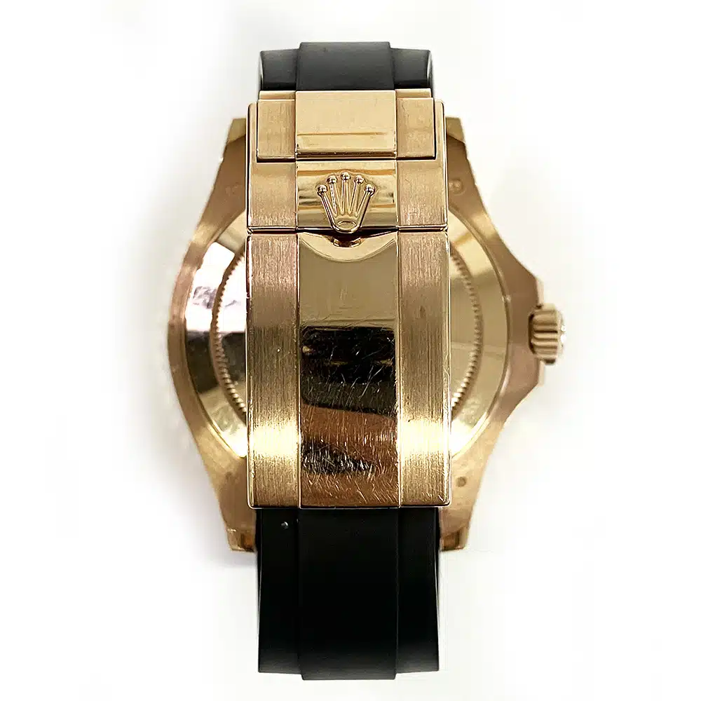 Rolex Yacht Master 40mm Rose Gold Case 116655 Black Rubber Strap Watch 2019 – image 5