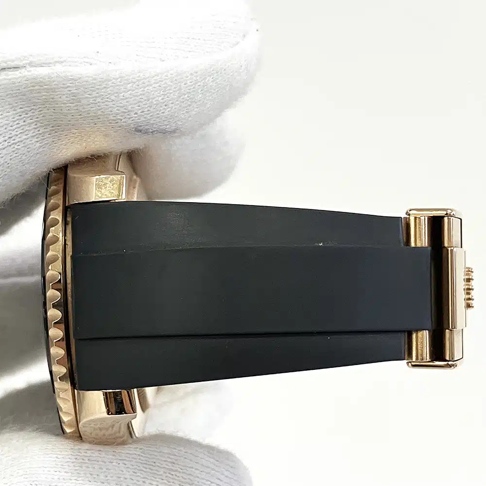 Rolex Yacht Master 40mm Rose Gold Case 116655 Black Rubber Strap Watch 2019 – image 7