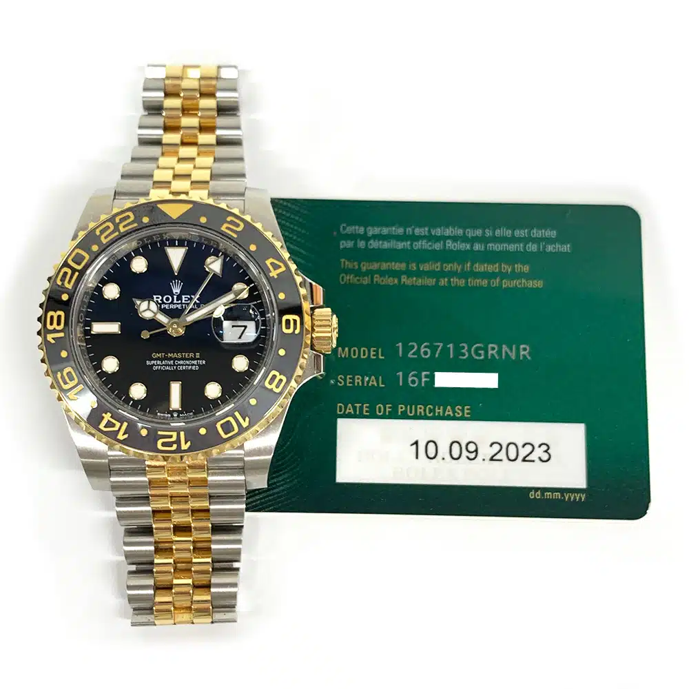 Rolex GMT Master II 126713GRNR Steel/Yellow Gold Jubilee Watch Black Dial 2023 – image 2