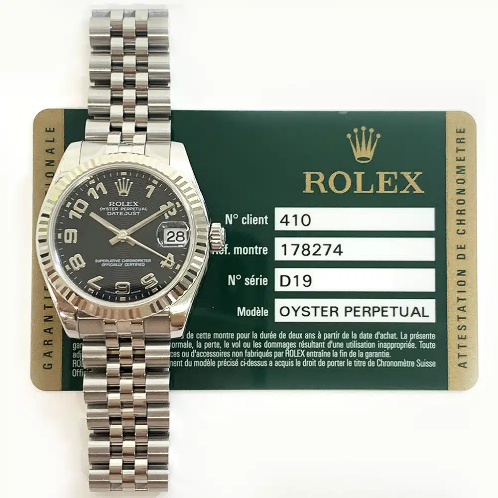 Rolex Datejust 31 178274-0064 Jubilee Stainless Steel with Concentric Black Arabic Dial Watch 2007 – image 2