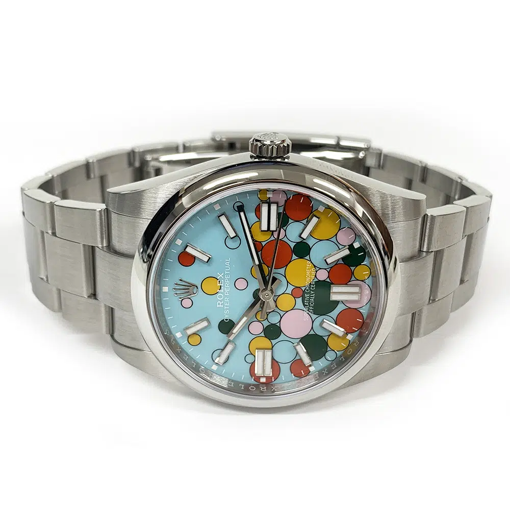 Rolex Oyster Perpetual 124300-0008 41mm Stainless Steel Watch Turquoise Celebration Dial 2024 – image 4