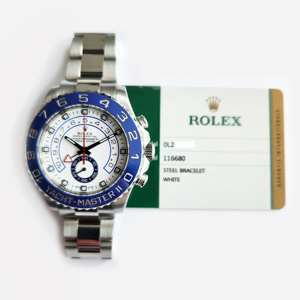 Rolex Yacht-Master II White Dial 44mm 116680 Stainless Steel Oyster Watch 2015 – image 2