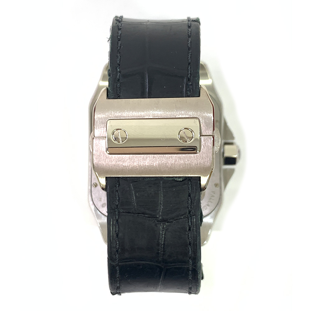 Cartier Santos 100 W2020018 46mm Palladium with Skeleton Dial Watch 2007