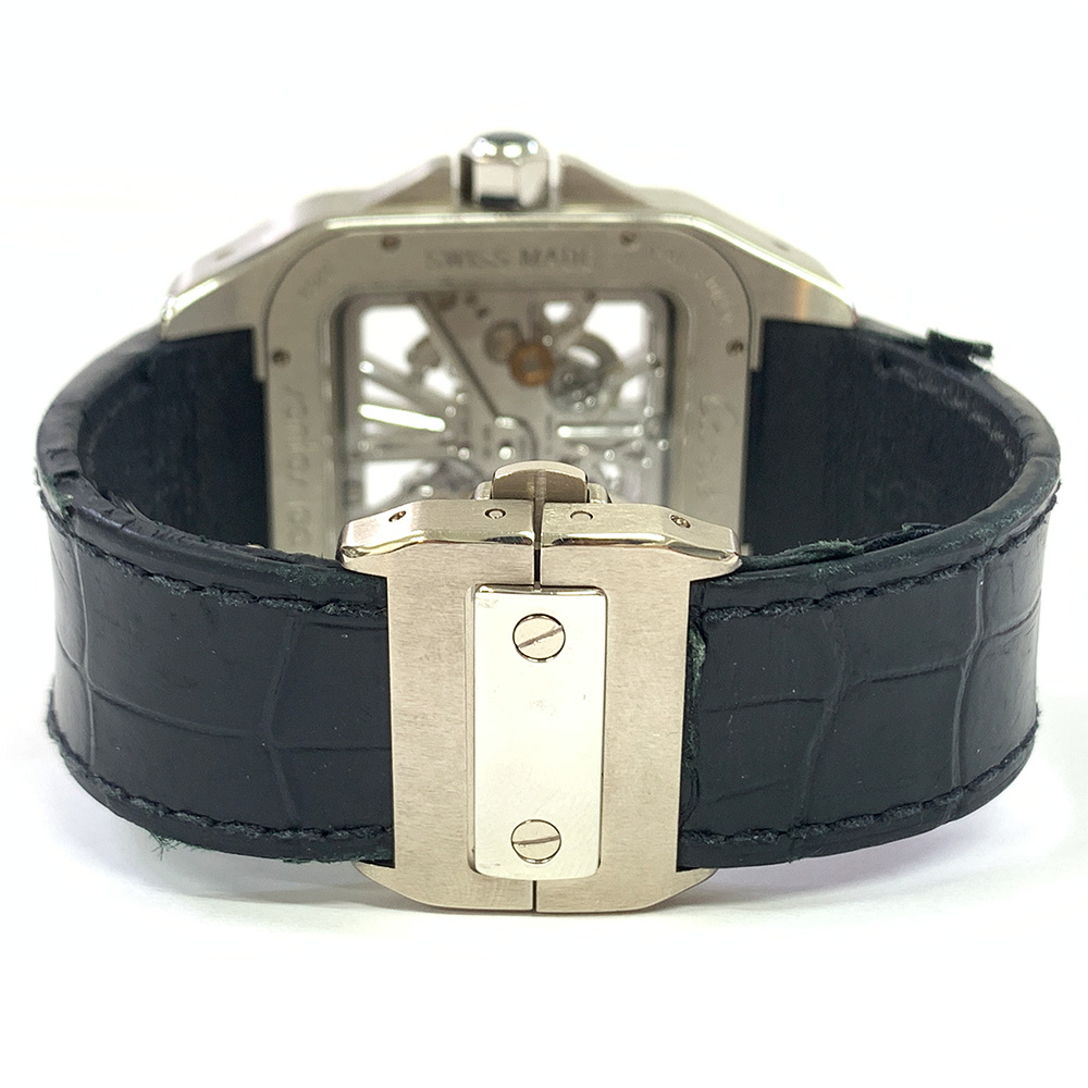 Cartier Santos 100 W2020018 46mm Palladium with Skeleton Dial Watch 2007