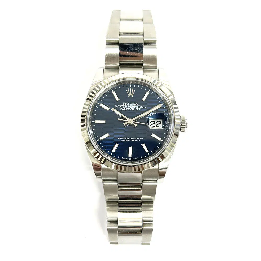 Rolex Datejust 36 126234 Stainless Steel with Blue Fluted Dial Watch 2022 – image 3