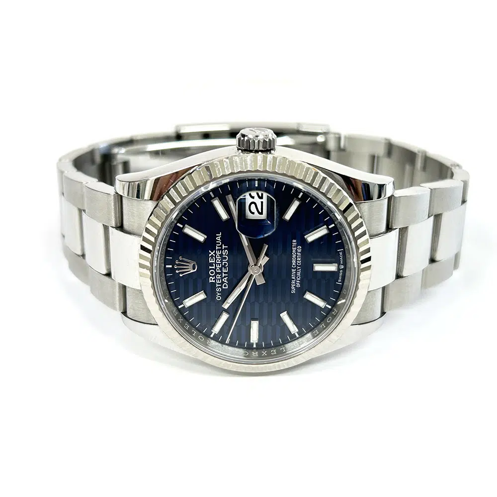 Rolex Datejust 36 126234 Stainless Steel with Blue Fluted Dial Watch 2022 – image 4