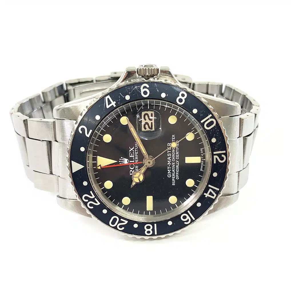 Rolex GMT-Master 40mm Oyster 1675 Stainless Steel Watch Black Dial – image 2