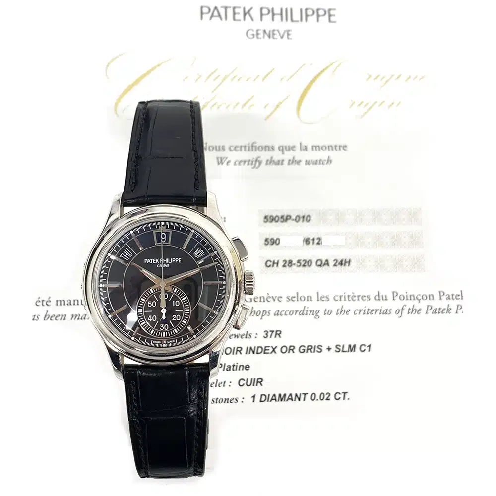 Patek Philippe Annual Calendar 5905P-010 42mm Platinum with Black Dial Watch – image 2