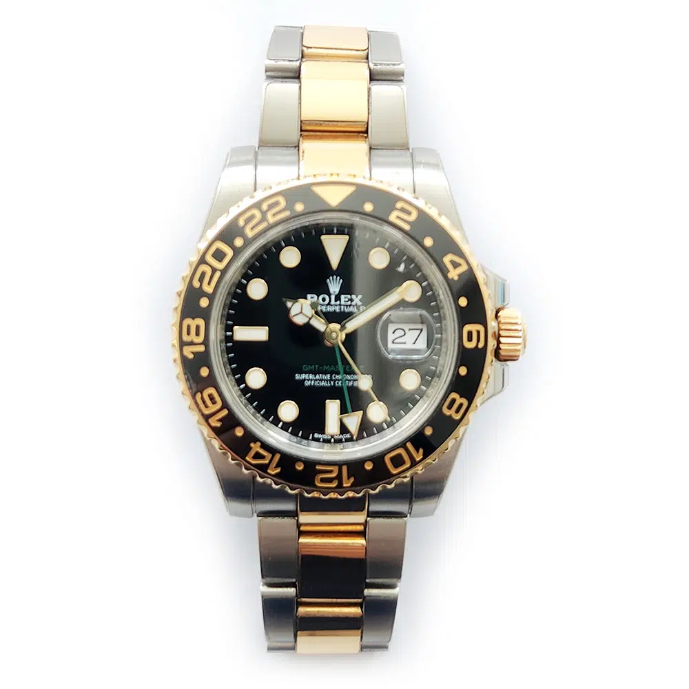 Rolex GMT-Master II 40mm 116713LN Oyster Stainless Steel & Yellow Gold Watch Black Dial 2018 – image 3