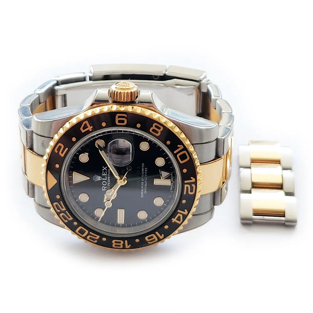 Rolex GMT-Master II 40mm 116713LN Oyster Stainless Steel & Yellow Gold Watch Black Dial 2018 – image 4