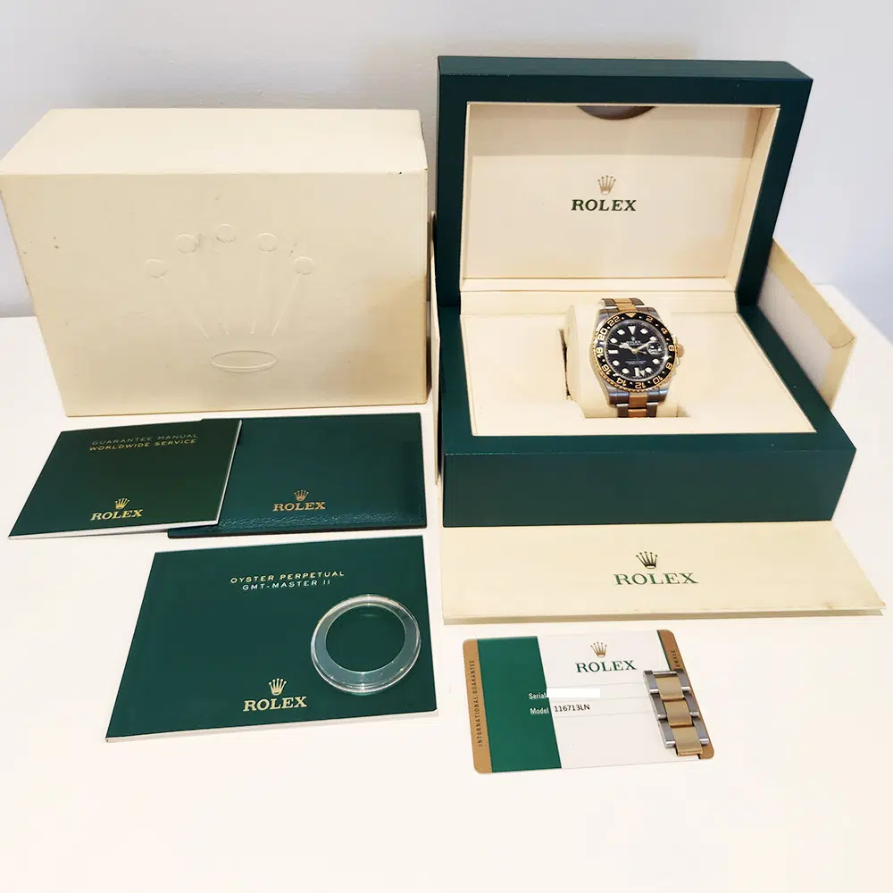 Rolex GMT-Master II 40mm 116713LN Oyster Stainless Steel & Yellow Gold Watch Black Dial 2018 – image 7