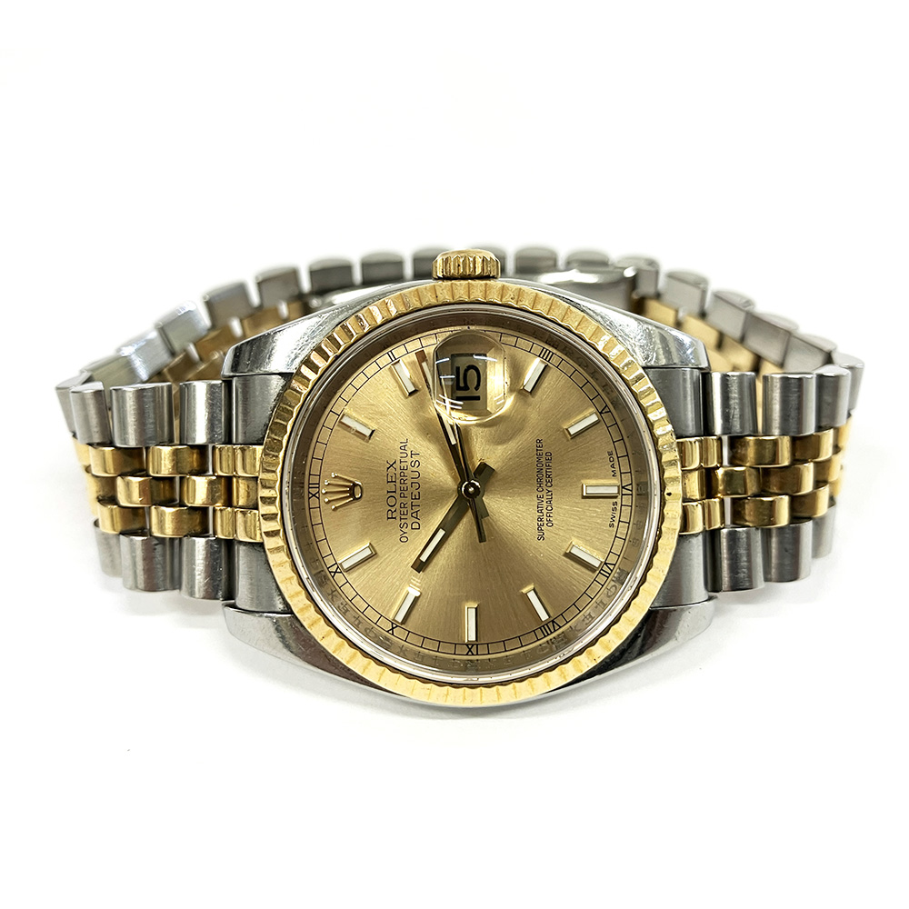 Rolex Datejust 36mm Stainless Steel with Yellow Gold 116233 Watch 2008