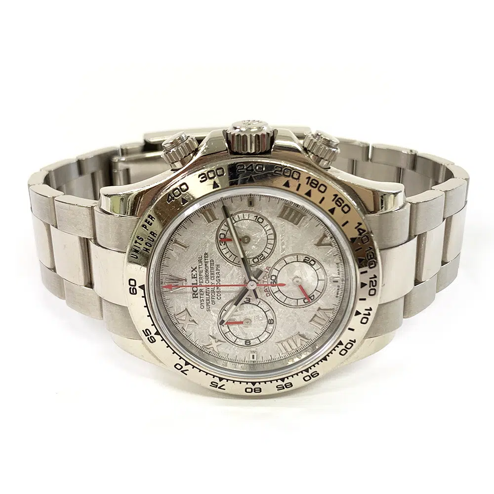 Rolex Cosmograph Daytona 40mm Oyster 116509 White Gold Watch Meteorite Roman Dial – image 3