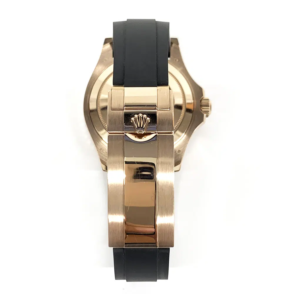Rolex Yacht-Master 40mm 126655-0002 Rose Gold with Black Rubber Watch Black Dial – image 6