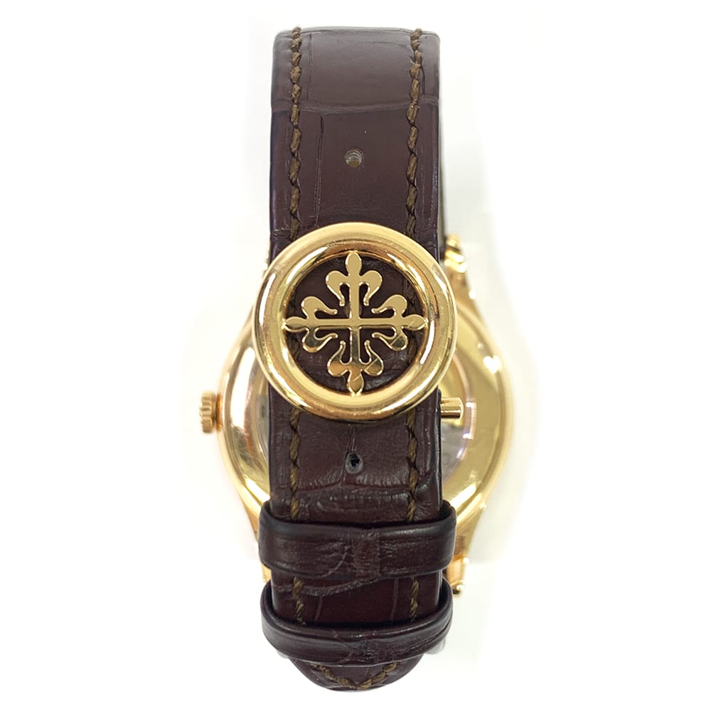 Patek Philippe Complications Annual Calendar 38.5mm 5396R-011 Rose Gold with Brown Leather Watch Silver Dial 2015