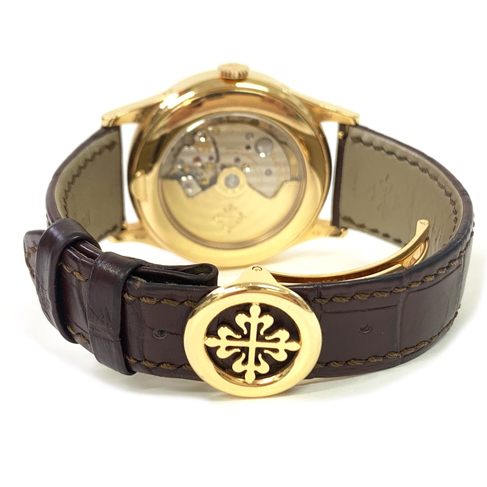 Patek Philippe Complications Annual Calendar 38.5mm 5396R-011 Rose Gold with Brown Leather Watch Silver Dial 2015