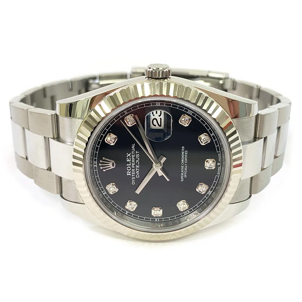 Rolex Datejust Oyster 41mm 126334 Stainless Steel Watch Black Diamond Dial 2022 – image 4