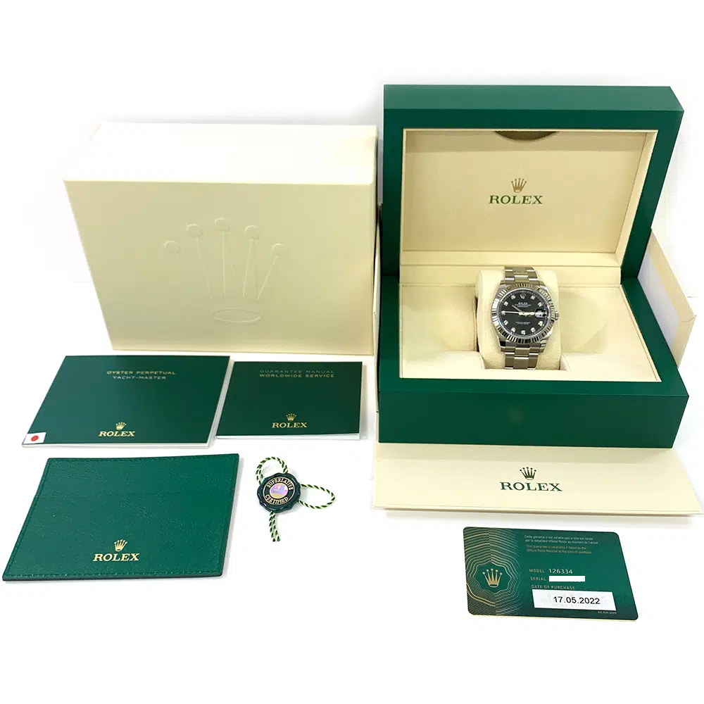 Rolex Datejust Oyster 41mm 126334 Stainless Steel Watch Black Diamond Dial 2022 – image 8